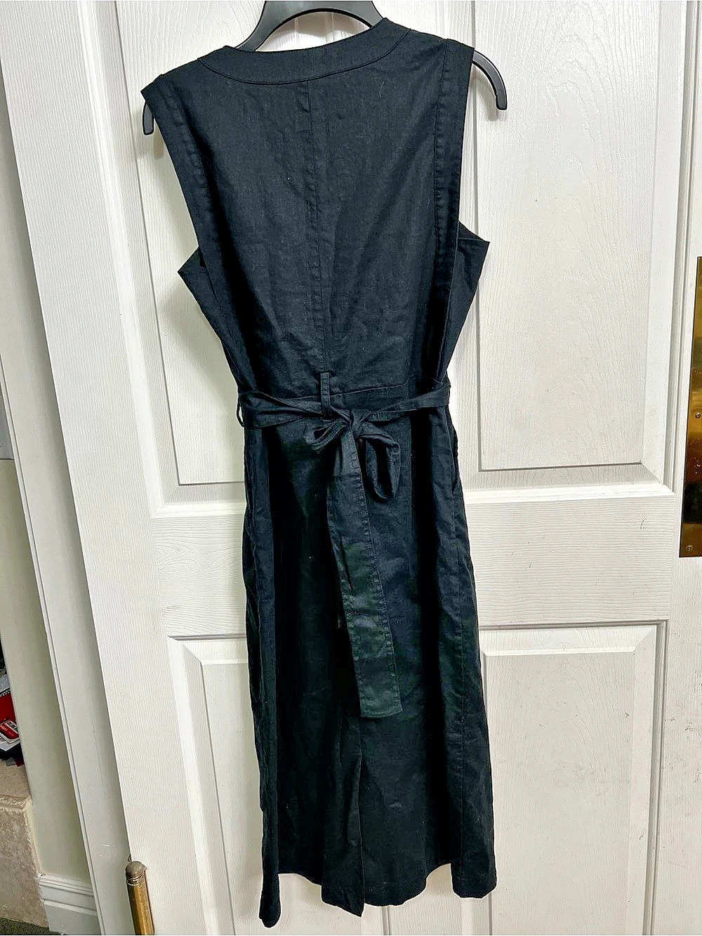 Banana Republic Linen Blend Maxi Dress in Black Size Small